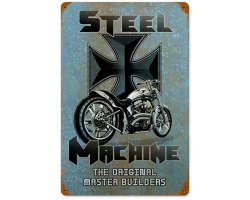 Steel Machine Metal Sign