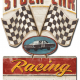 Stock Car Racing Metal Sign