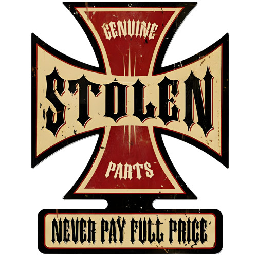 Stolen Parts Metal Sign - 19" x 15"