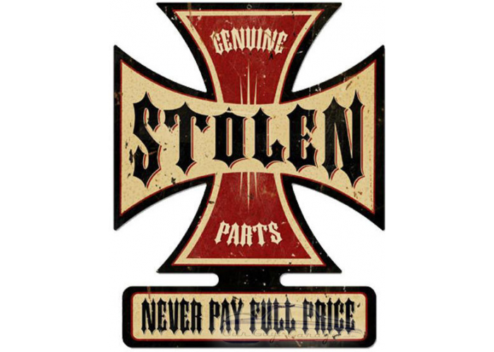 Stolen Parts Metal Sign - 19" x 15"