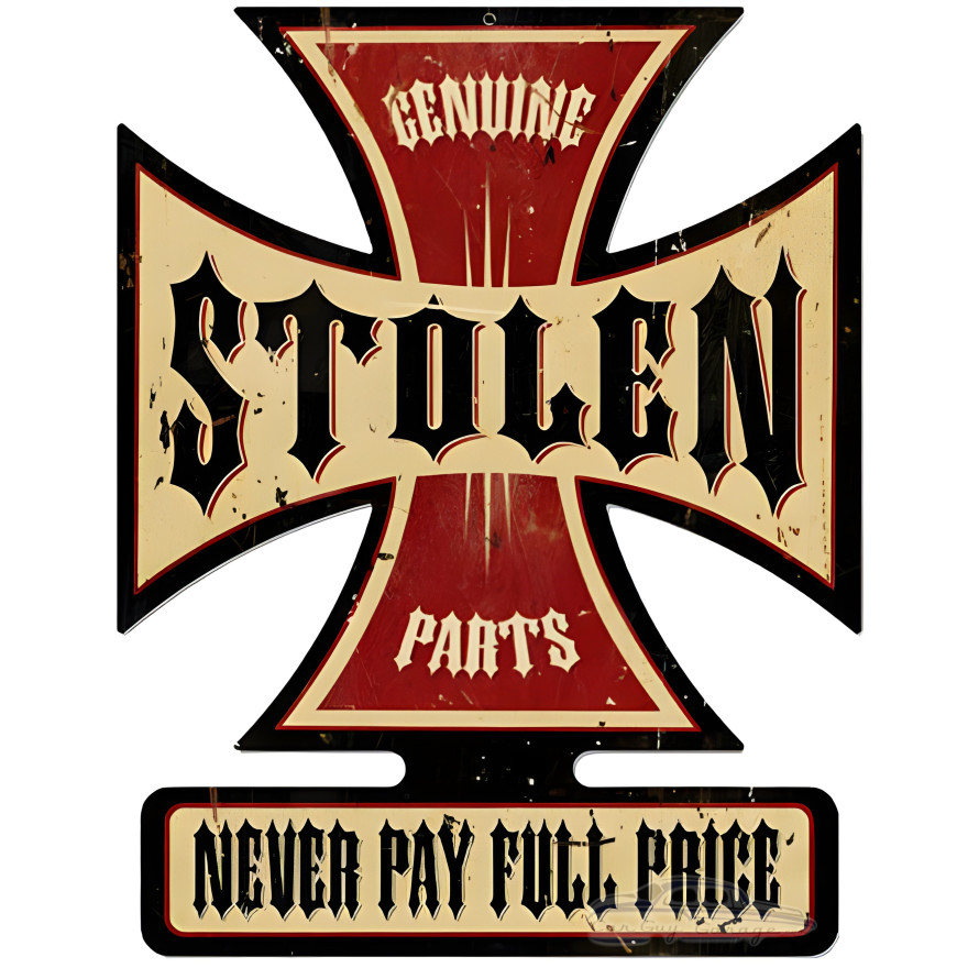 Stolen Parts Metal Sign - 19" x 15"