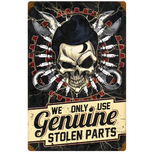 Stolen Parts Metal Sign - 12" x 18"