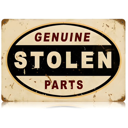 Stolen Parts Metal Sign - 12" x 18"