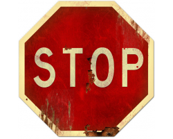 Stop Metal Sign