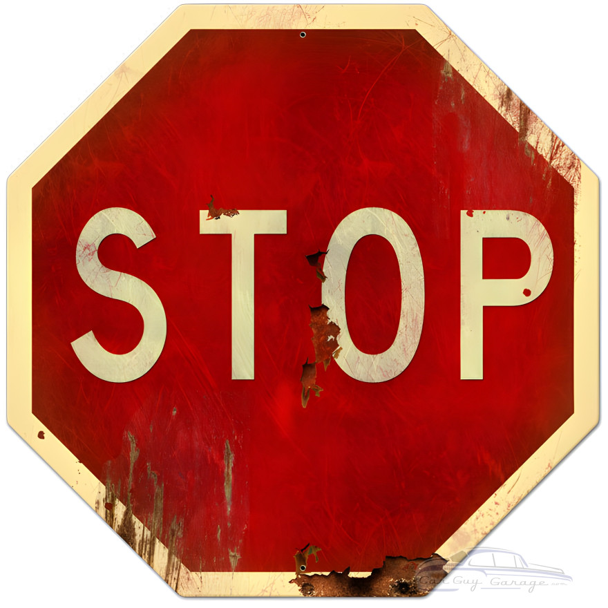 Stop Metal Sign - 28" x 28" Custom Shape