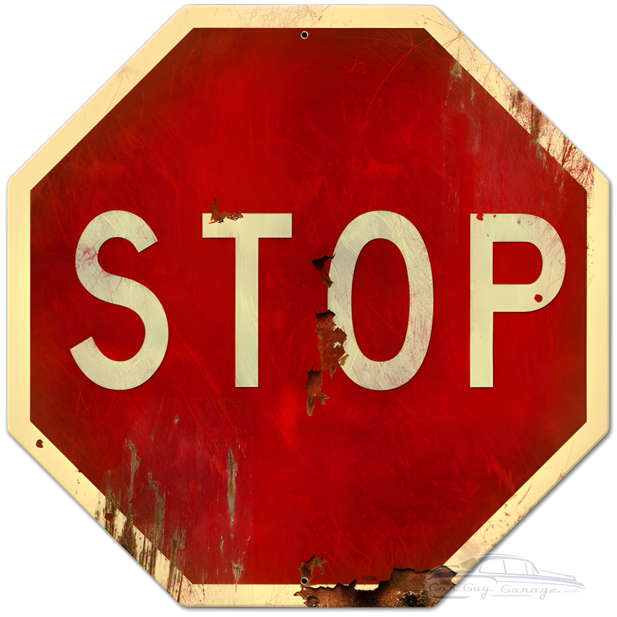 Stop Metal Sign - 16" x 16"