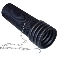 2.5 in Over-Tailpipe Exhaust Hose Adapter with Chain, Screw-In