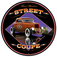 Street Coupe Metal Sign - 28" Round