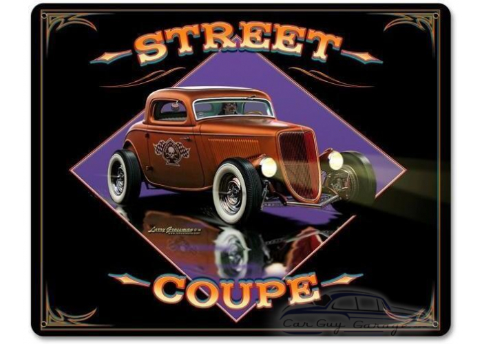 Street Coupe Metal Sign