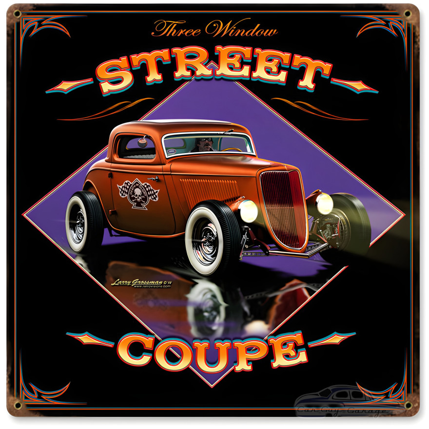 Street Coupe Metal Sign - 12" x 12"