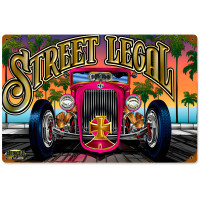 Street Legal Metal Sign - 18" x 12"