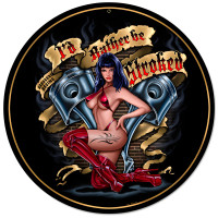 Stroked Metal Sign - 14" Round
