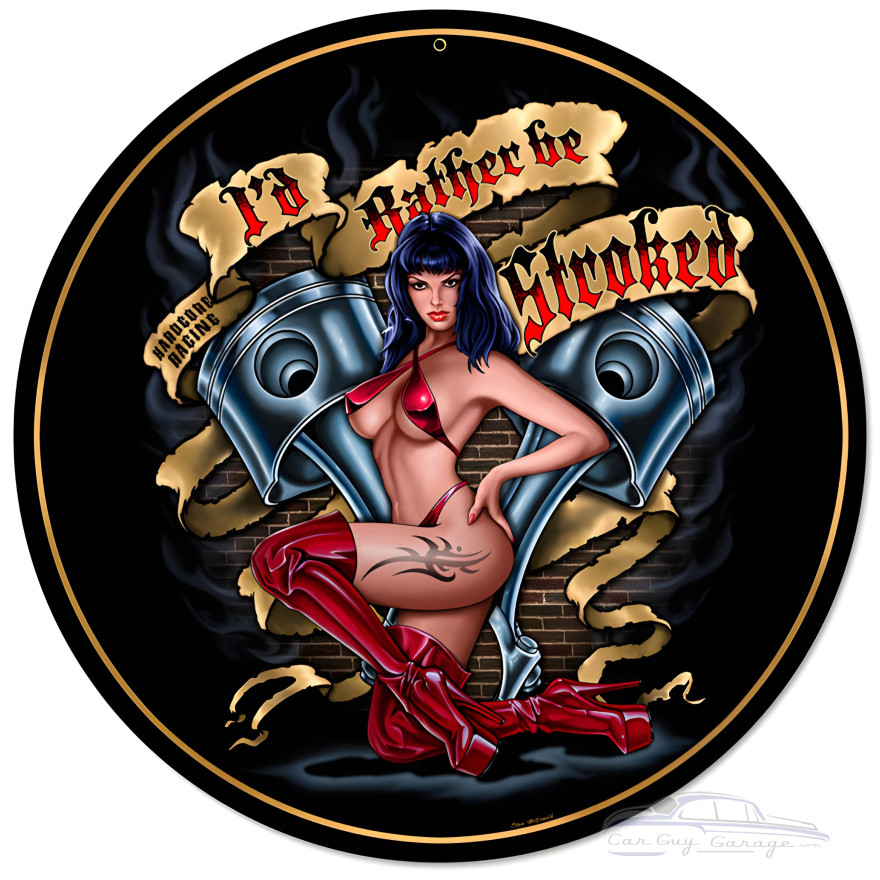 Stroked Metal Sign - 14" Round