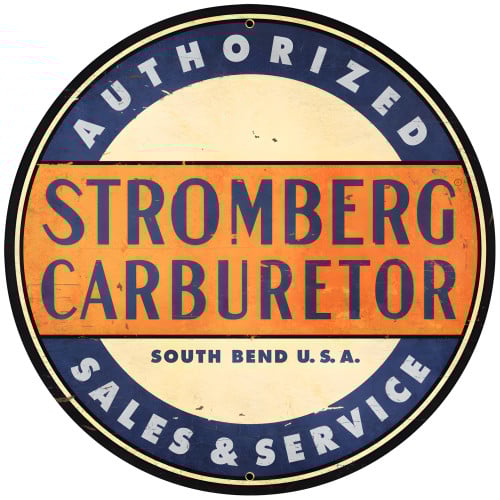 Stromberg Carbs Metal Sign - 28" Round