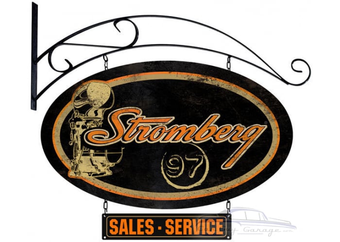 Stromberg Metal Sign - 24" x 14" Double Sided Oval with Hanging Bracket
