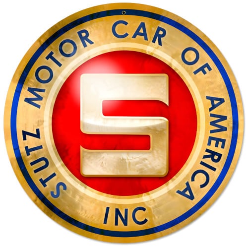 Stutz Motor Car Metal Sign - 14" Round