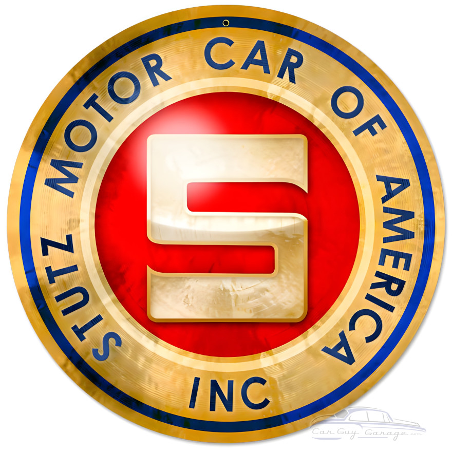 Stutz Motor Car Metal Sign - 14" Round