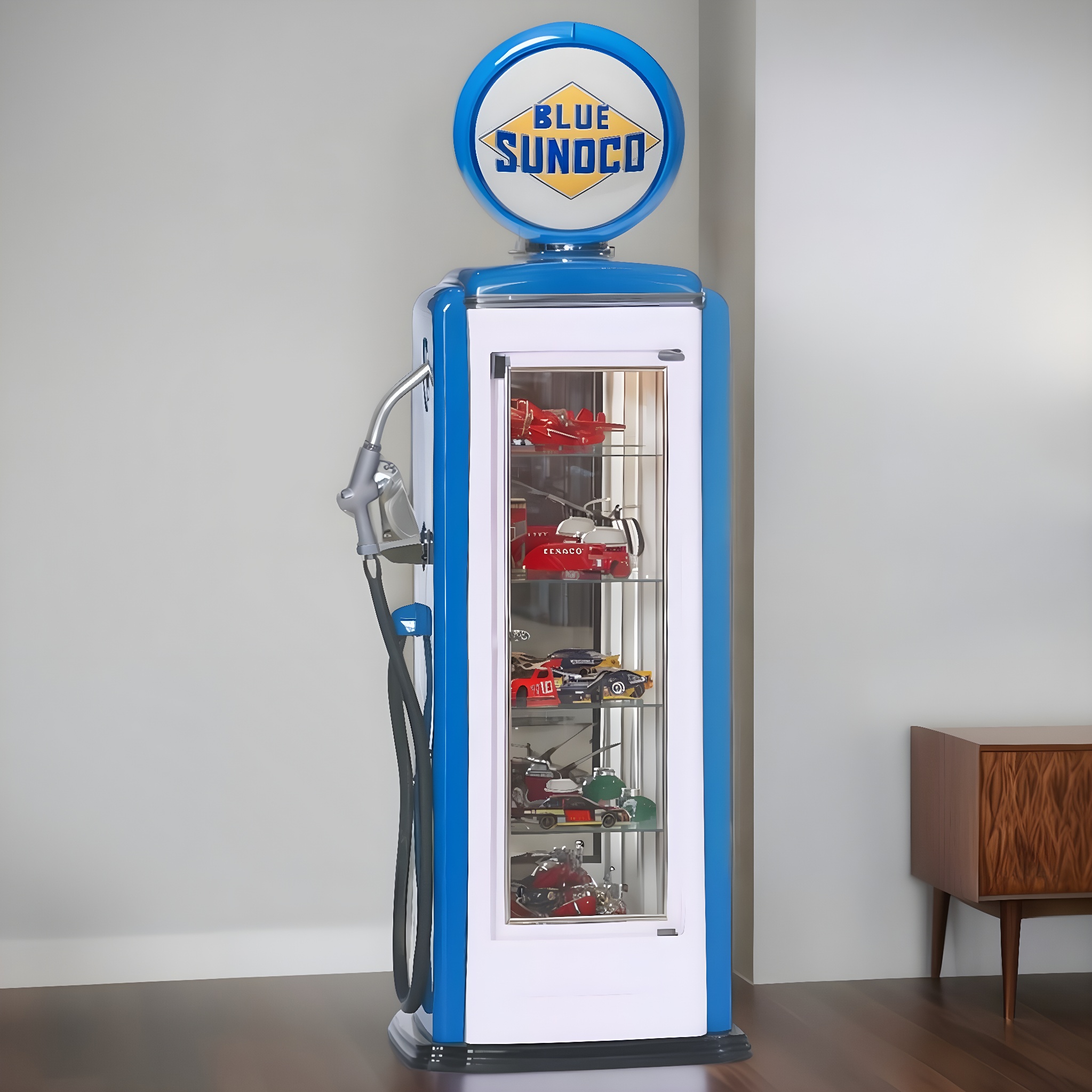 Sunoco Tokheim 39 Display Case Gas Pump - Vintage Replica