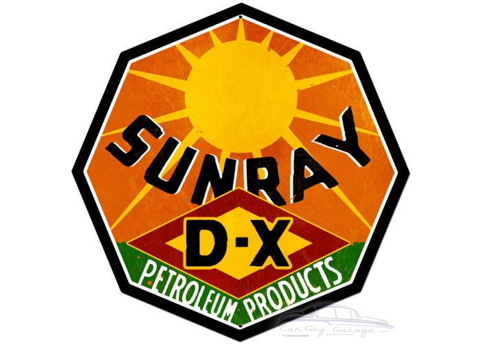Sunray Gasoline Metal Sign - 28" x 28" Custom Shape