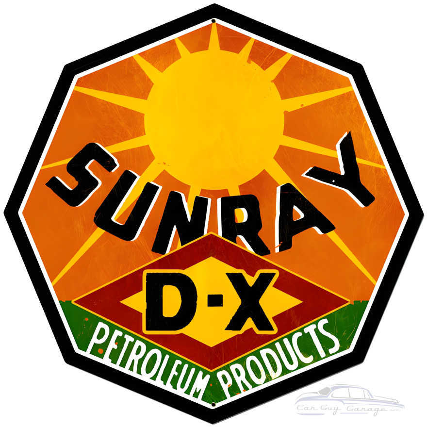 Sunray Gasoline Metal Sign - 16" x 16"