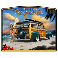 Surfin' Safari Metal Sign - 15" x 12"