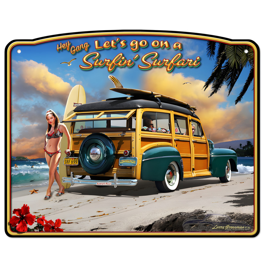 Surfin' Safari Metal Sign - 24" x 30"