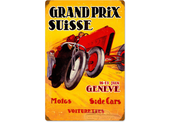 Swiss Grand Prix Metal Sign - 16" x 24"