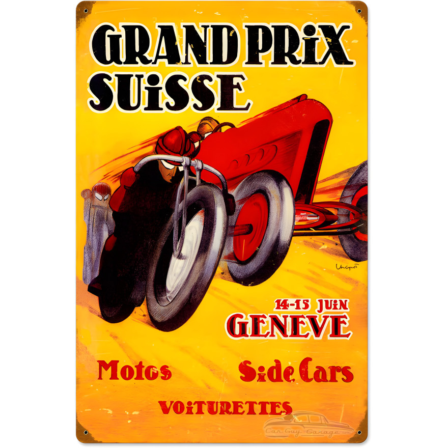 Swiss Grand Prix Metal Sign - 16" x 24"