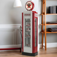 Texaco Wayne 70 Illuminated Gas Pump Display Case - 90" Tall x 30" Wide x 18" Deep