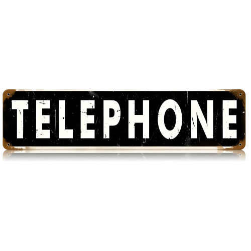 Telephone Metal Sign - 20" x 5"
