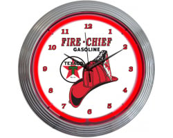 Texaco Fire Chief Gasoline Neon Clock