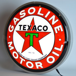 Texaco Gasoline Motor Oil LED Lighted Wall Sign - 15