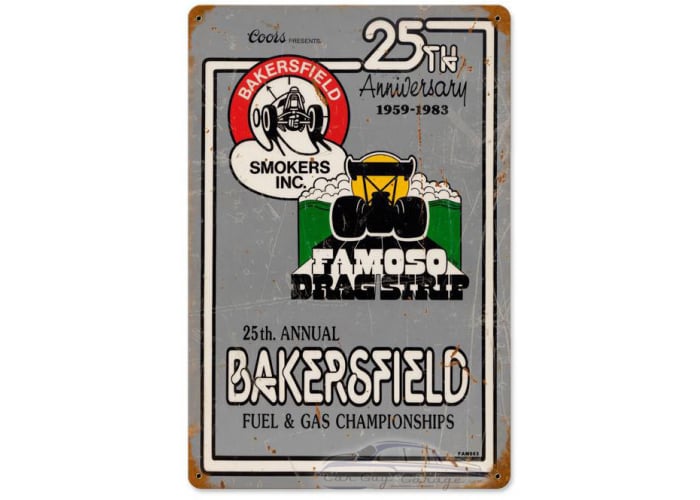25th Anniversary Bakersfield Metal Sign - 18" x 12"
