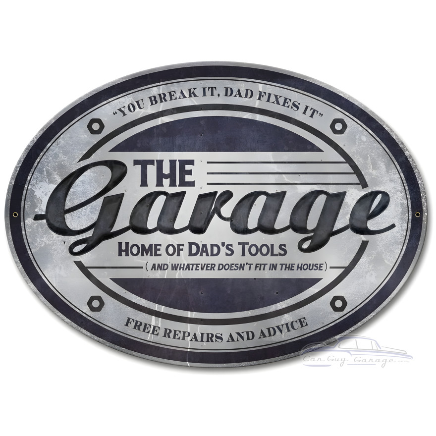The Garage Metal Sign - 18" x 13"