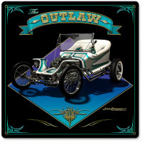 1959 The Outlaw Metal Sign - 12" x 12"