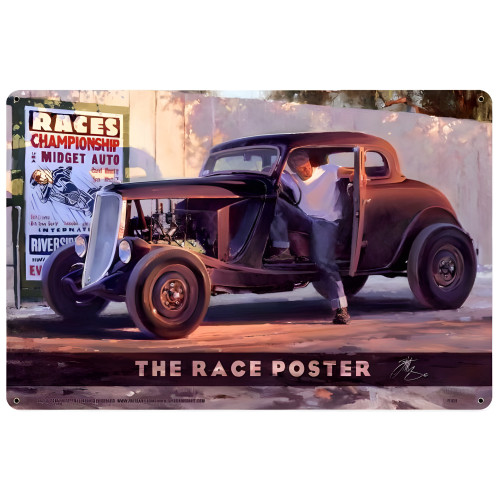 The Race Poster Metal Sign - 18" x 12"