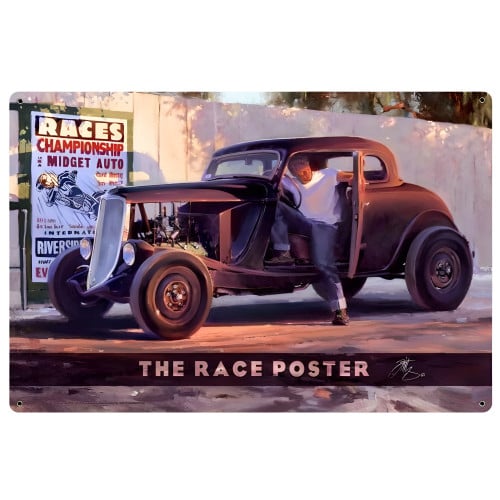 The race poster metal sign - 36" x 24"
