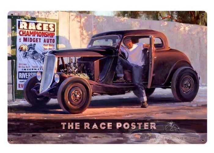 The race poster metal sign - 36" x 24"