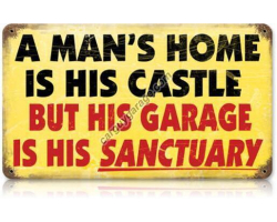 This Man's Home Metal Sign - 14" x 8"