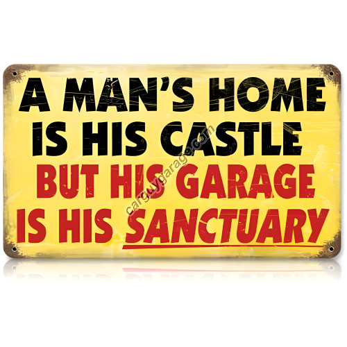 This Man's Home Metal Sign - 14" x 8"