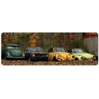 Three Bugs and a Beemer Metal Sign - 24" x 8"