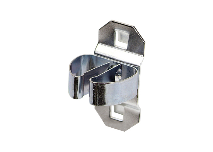 Three 1/4"-1/2" Range Stainless Locking Square Pegboard Extended Spring Clips 