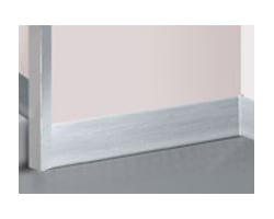 Five 4-3/4" Tall 48" Wide Brushed Aluminum Base Moldings