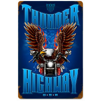 Thunder Highway Metal Sign - 12" x 18"