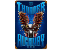 Thunder Highway Metal Sign - 12" x 18"
