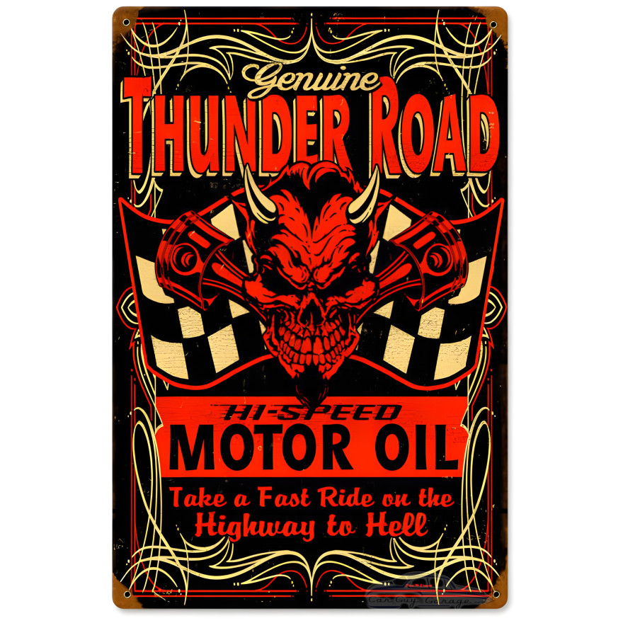 Thunderroad Metal Sign - 12" x 18"