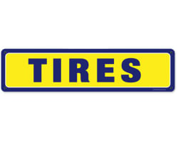 Tires Metal Sign