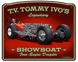 Tommy Ivo Dragster Metal Sign - 15" x 12"