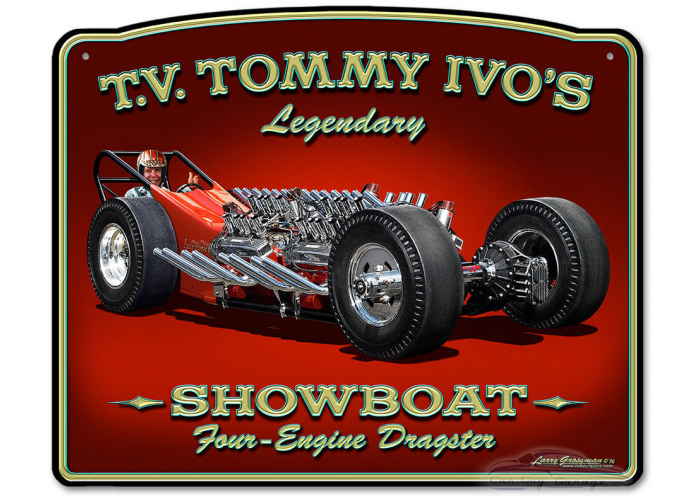 Tommy Ivo Dragster Metal Sign - 15" x 12"