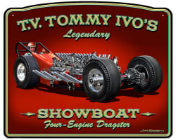 Tommy Ivo Dragster Metal Sign - 30" x 24"
